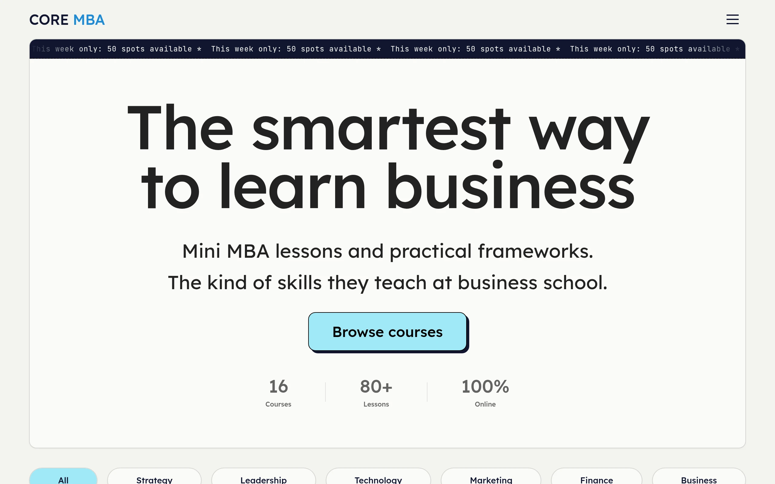 Core Mba